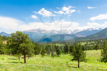 Longs Peak landscape at Rocky Mountain National Park, Colorado USA