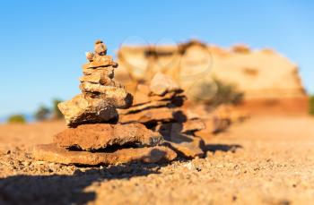 Miniature of stone mountain with blur background