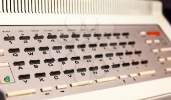 Analog computer keyboard  in computer museum in USA