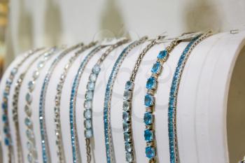 Gemstone decorated bracelets collection, Ceylon treasures. Sri Lanka precious jewels