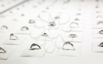 Gemstone decorated rings collection, Ceylon treasures. Sri Lanka precious jewels