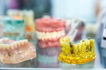Medicine equipment, prosthetic dentistry, dentures. Dentist cabinet, stomatology Tooth care mouth hygiene
