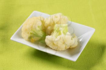 Pieces of cooked cauliflower