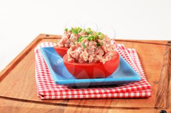 Tomatoes stuffed with ground meat