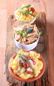 Vegetarian pasta appetizers or side dishes - still life