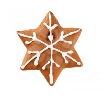 Gingerbread in the shape of a snowflake