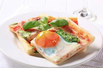 Slices of Pizza Alla Bismarck