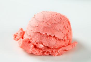 Scoop of strawberry ice cream 