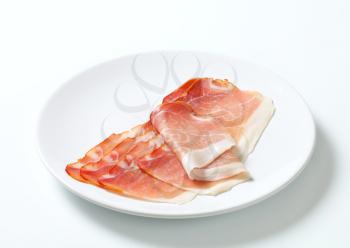Thin slices of Prosciutto di Parma
