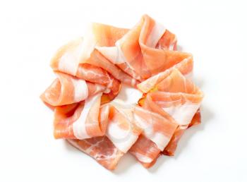 Thin slices of Parma ham