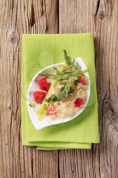 Healthy appetizer - Couscous and fresh vegetables