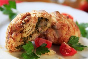 Savory pastry from Malta filled with ricotta or mushy peas
