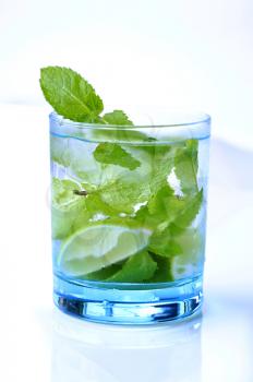 Glass of Mojito drink - studio shot