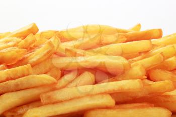 Macro shot of tasty French fries 