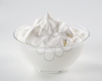 Bowl of whipped cream
