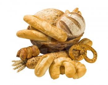 Various kinds of fresh bread