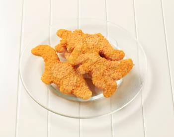 Convenience food - Dinosaur-shaped breaded nuggets