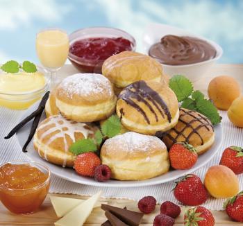 Donuts with various kinds of filling