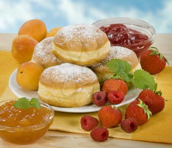 Donuts with jam filling
