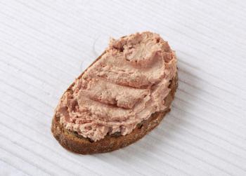 Slice of bread with French pate