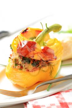 Appetizer - Yellow pepper stuffed with ground meat