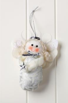 Handmade textile Christmas Angel decoration