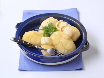 Side dish - Boiled potatoes with fresh butter