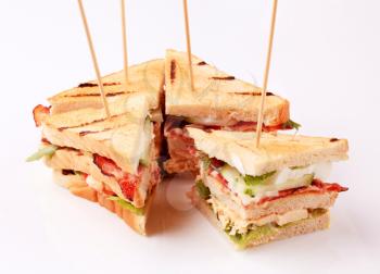 Grilled turkey and bacon sandwiches - studio