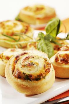 Rolls with herb and cheese filling
