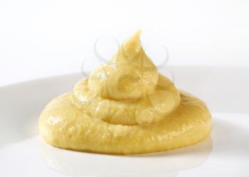 Mustard sauce on a plate