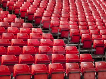 Rows of seats at a stadium - outdoor