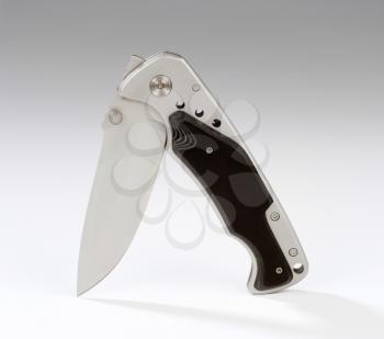 Stainless steel hunter's folding knife 
