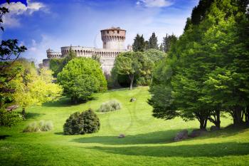 Medieval castle in charming countryside, Tuscany, Italy
