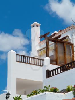Spanish style home - low angle view