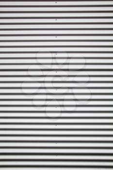 Macro shot of corrugated metal sheet