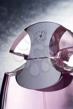 Elegant glass perfume bottle - detail view