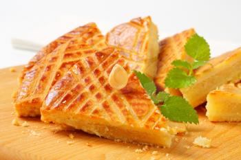 Slices of Dutch Almond Butter Cake (Boterkoek)