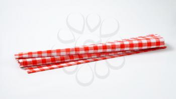 red and white checkered napkin