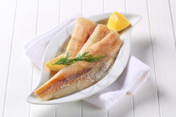 Pan fried white fish fillets