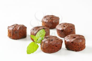 Mini chocolate cakes - studio shot