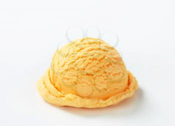 Scoop of apricot ice cream