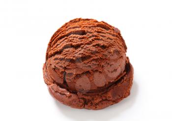 Scoop of chocolate ice cream 
