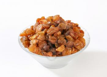 Bowl of raisins - studio shot