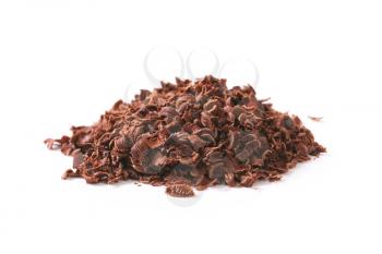 Pile of grated plain chocolate