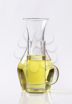 Cooking oil in a carafe