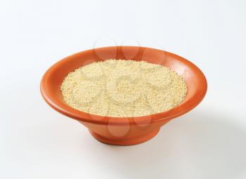 Bowl of dry bread crumbs