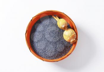 Bowl of whole poppy seeds