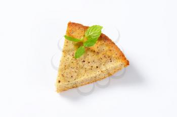 Slice of spiced lemon nut cake