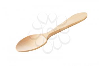 Small wooden spoon isolated on white