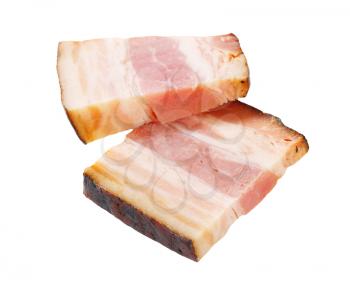 Slices of smoked bacon - studio shot